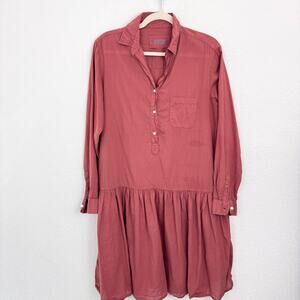 Grayson Womens The Changemaker Midi Dress Size M 100% Tissue Cotton Rosewood